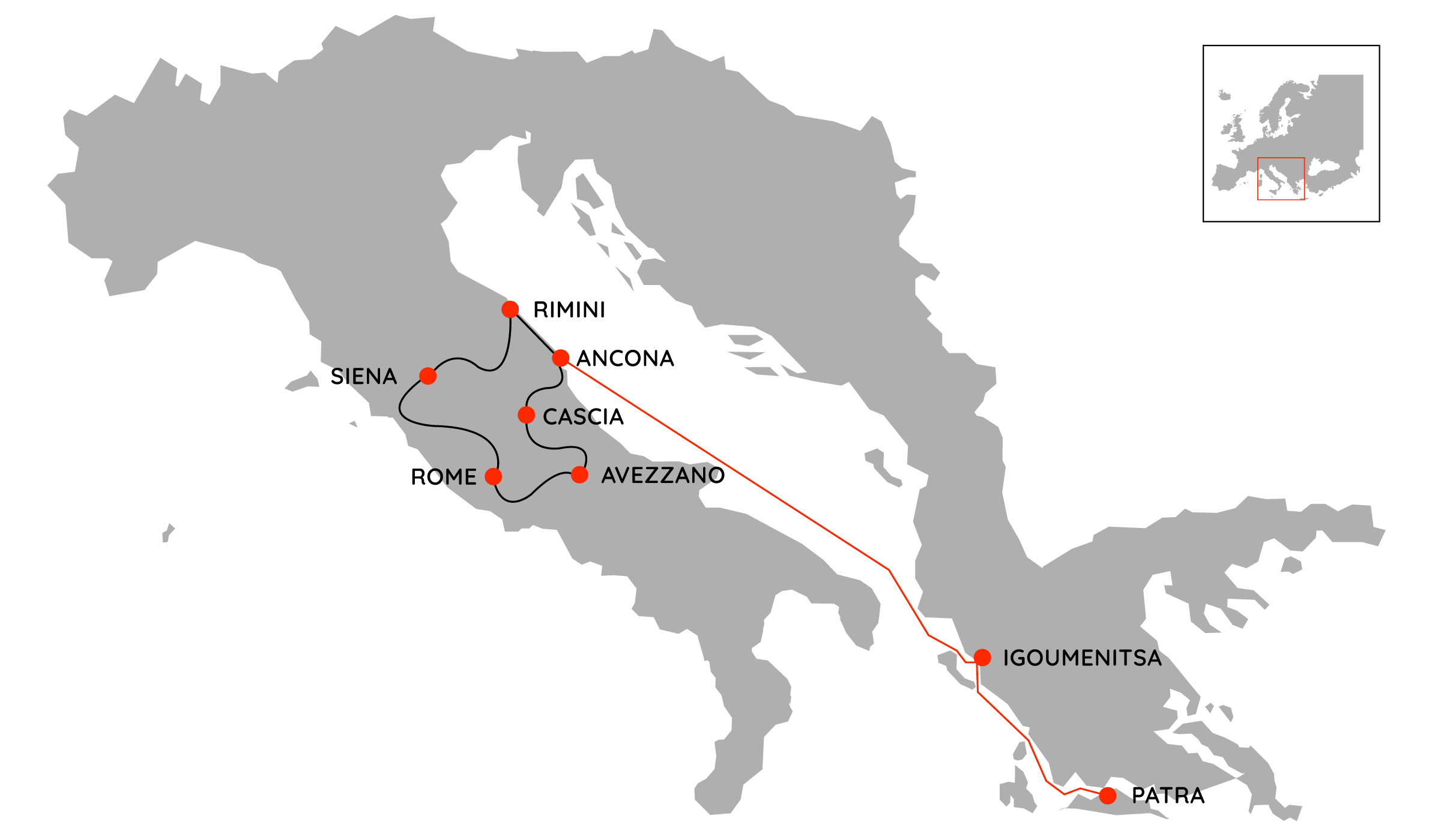 Ταξίδι με μηχανή Ιταλία