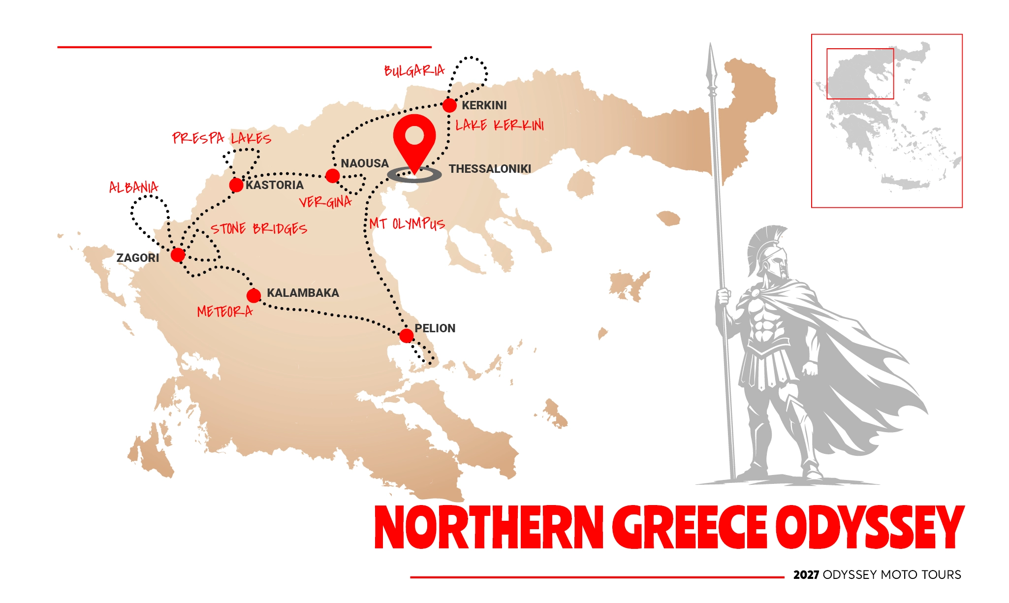 2027 Northern Greece Odyssey motorcycle tour in Greece
